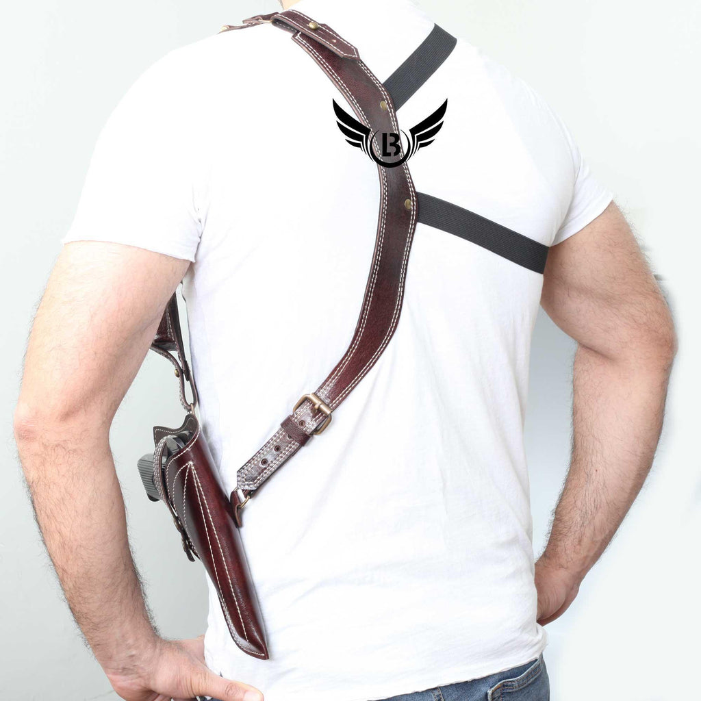 Cowhide Leather Vertical Concealed Holster Right Handed | Universal Size