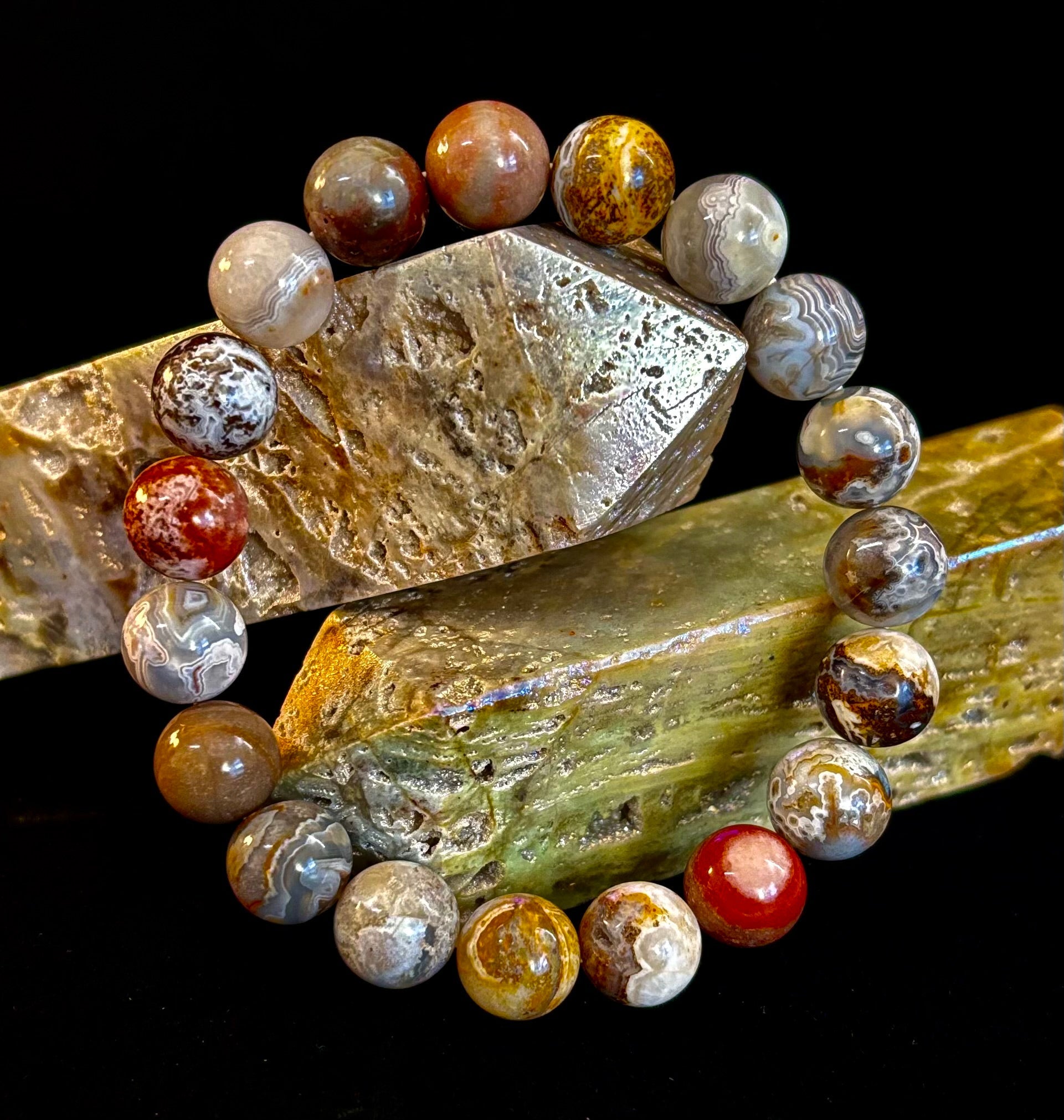 Pure Mexican Agate (6.5"-7.25" Small to Medium Wrists)