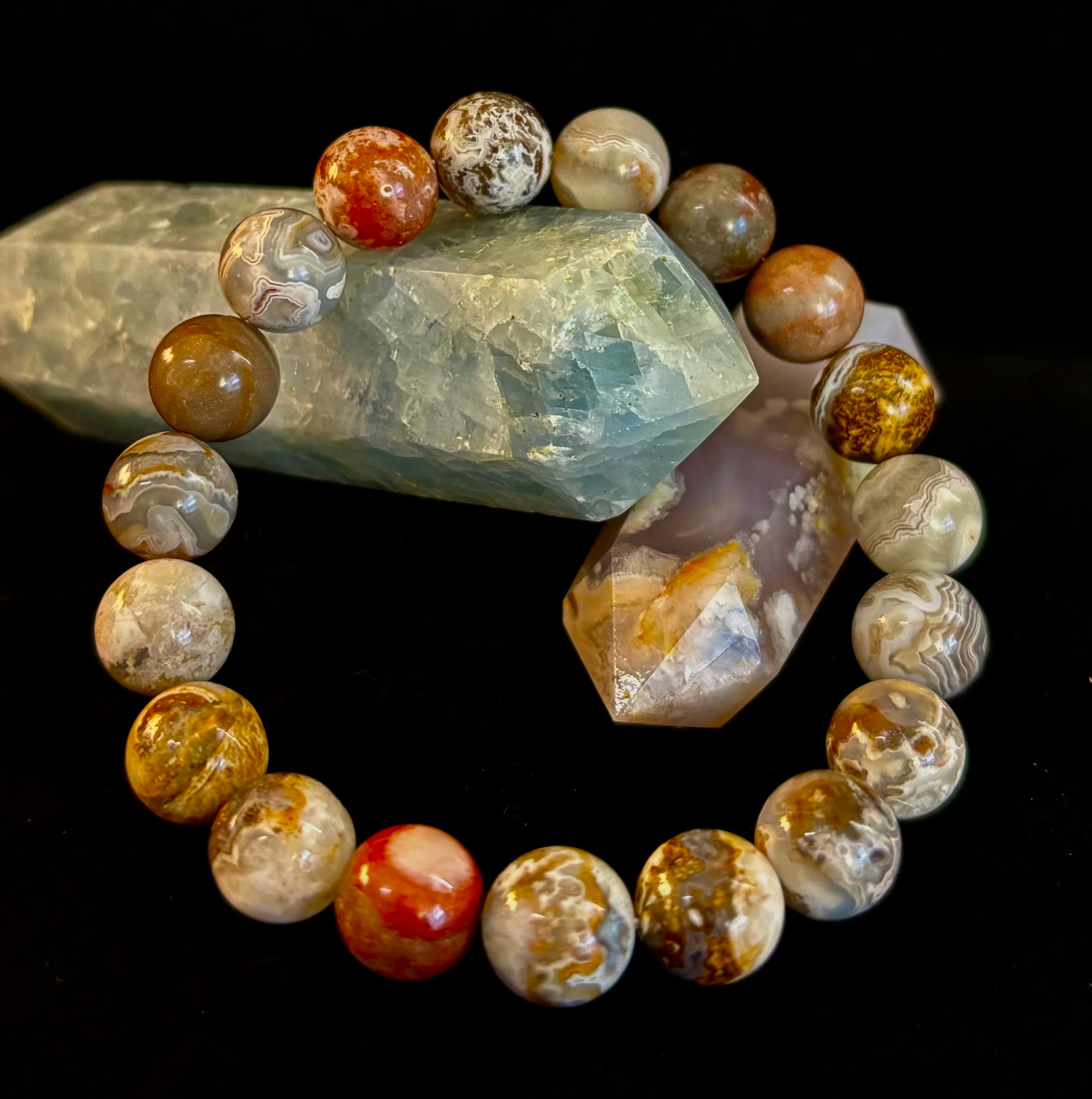 Pure Mexican Agate (6.5"-7.25" Small to Medium Wrists)