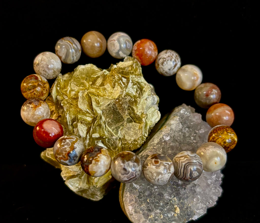 Pure Mexican Agate (6.5"-7.25" Small to Medium Wrists)