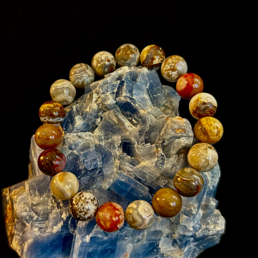 Pure Mexican Agate (6.5"-7.25" Small to Medium Wrists)