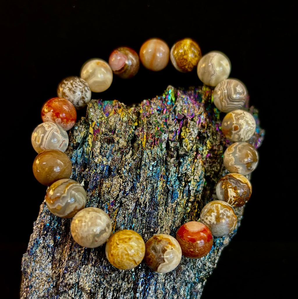 Pure Mexican Agate (6.5"-7.25" Small to Medium Wrists)