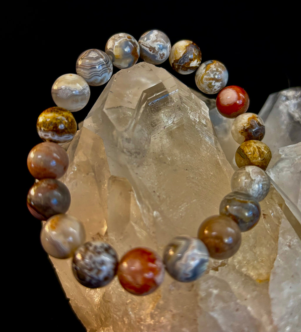Pure Mexican Agate (6.5"-7.25" Small to Medium Wrists)
