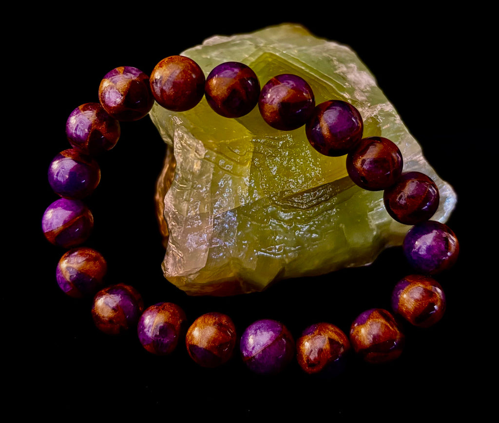 Purple Variscite Bracelet – 10mm Beaded Bracelet | Medium Fit | Spiritual Energy & Statement Jewelry