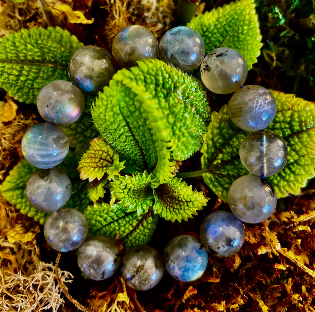 Moonlit Path: Silver Flash Labradorite Bracelet - Reiki Infused (3 Amazing Bead Sizes)
