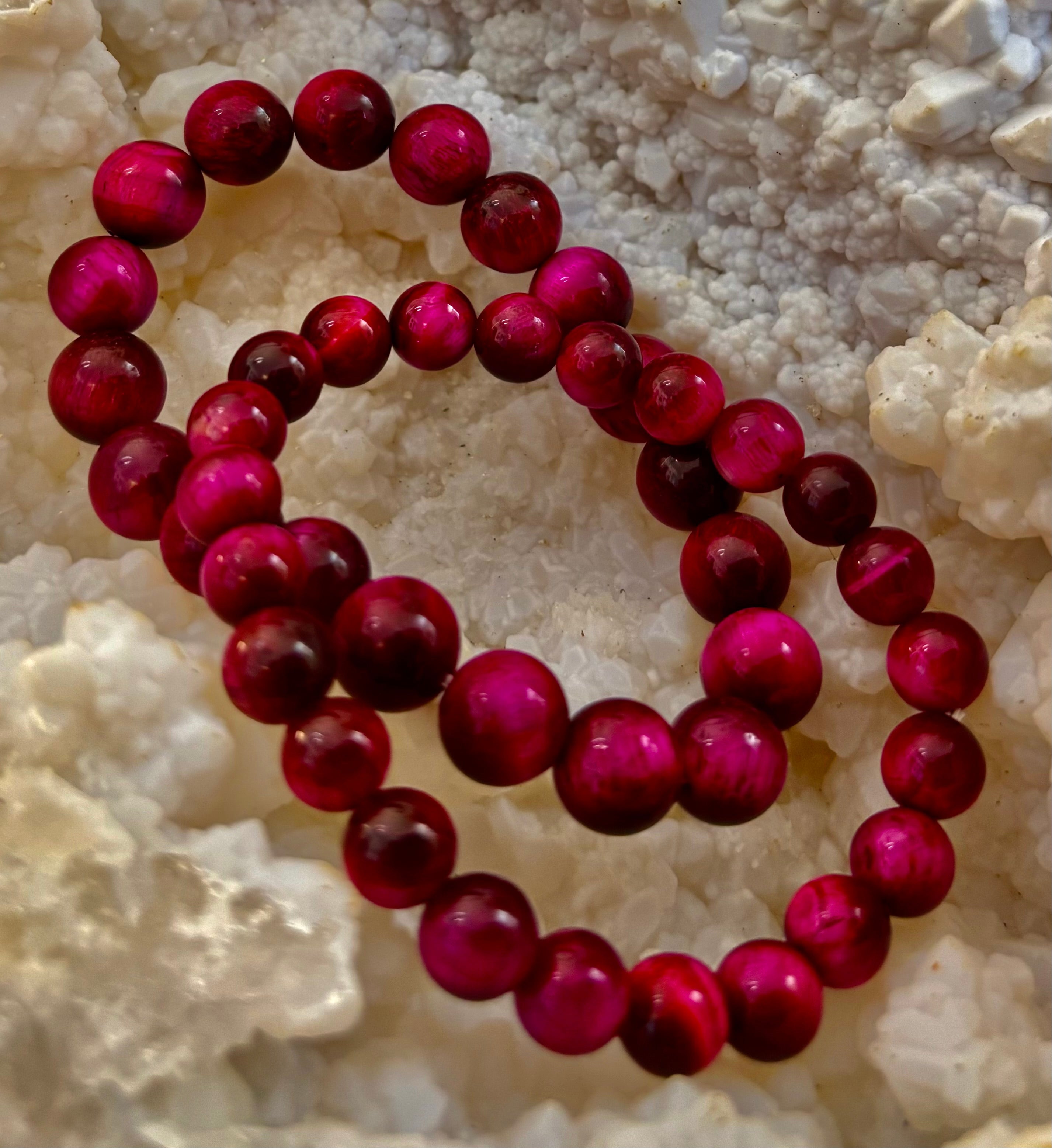 Pink Tiger Eye Power Bracelet – Confidence, Passion & Bold Energy | Reiki-Infused Gemstone Bracelet (8mm & 10mm)