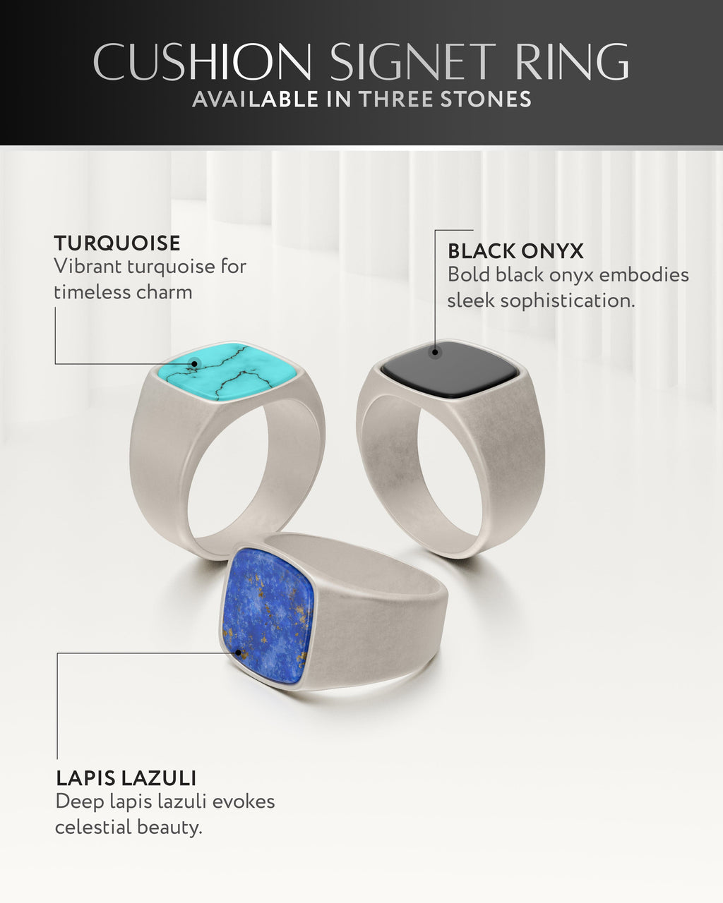 Lapis Lazuli Cushion Signet Ring