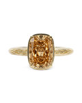 Sterling Silver Mini Champagne Elongated Cushion Ring