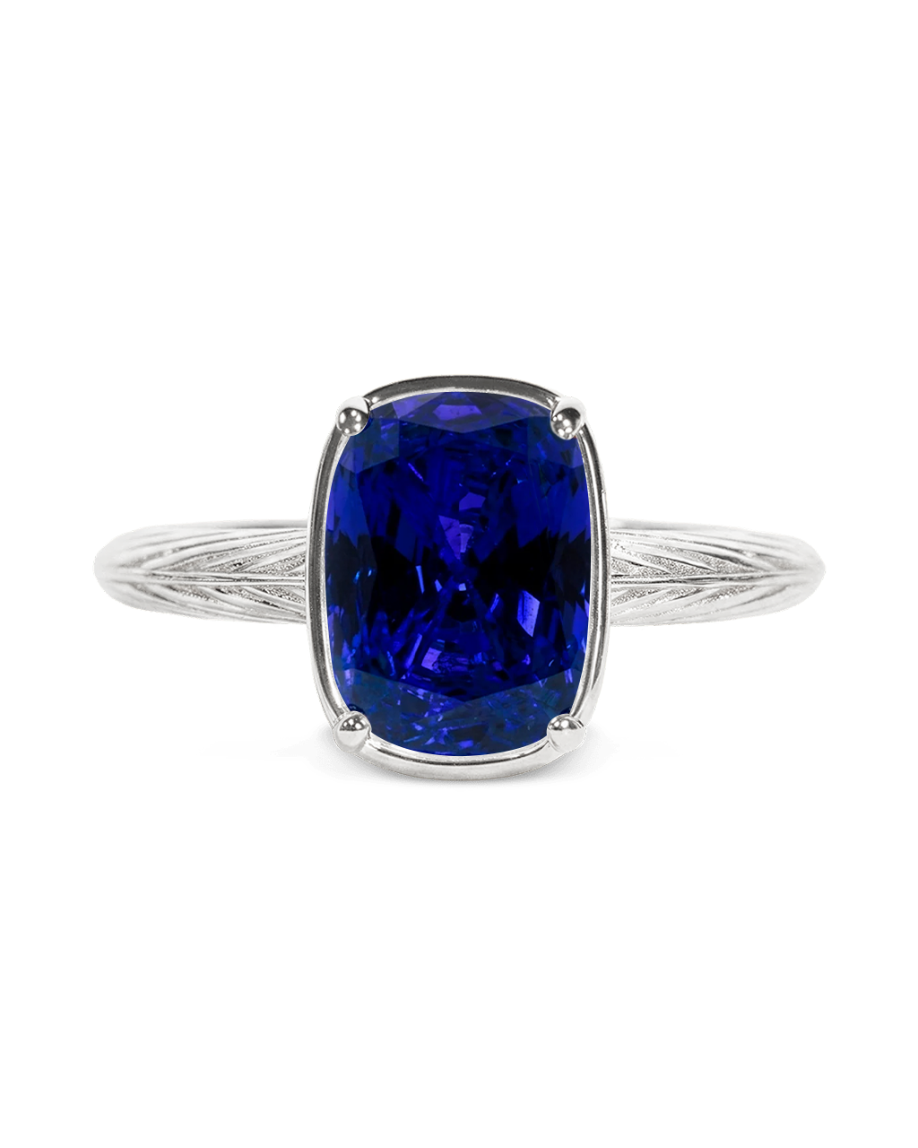 Sterling Silver Mini Sapphire Cushion Ring