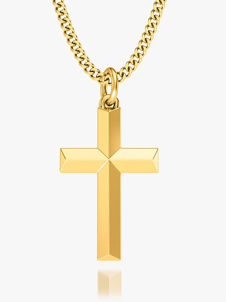 Cross Pendant Necklace (Gold)