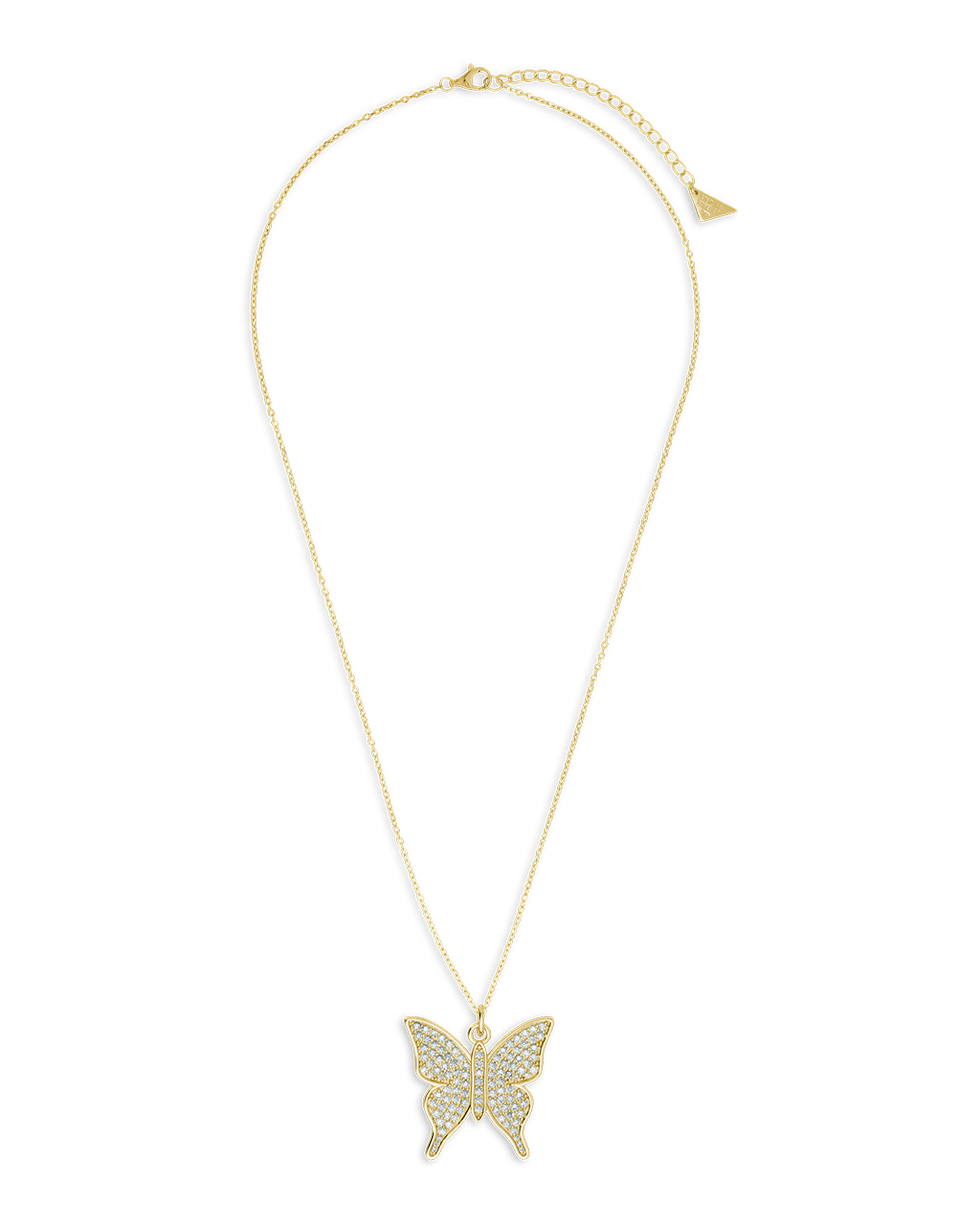 Pave CZ Butterfly Pendant