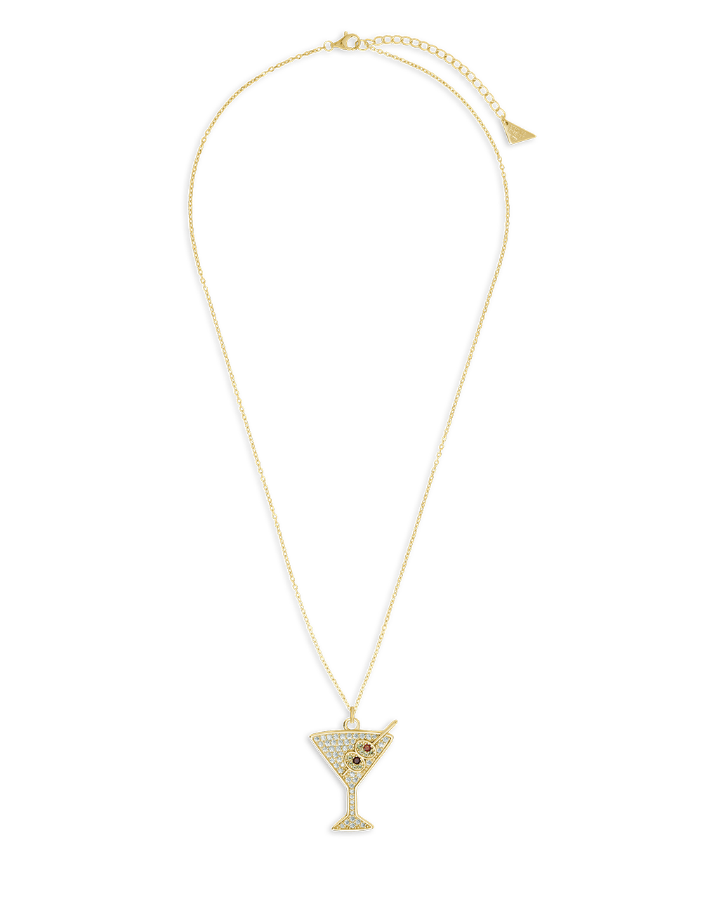 Pave CZ Dirty Martini Pendant