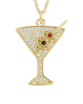 Pave CZ Dirty Martini Pendant