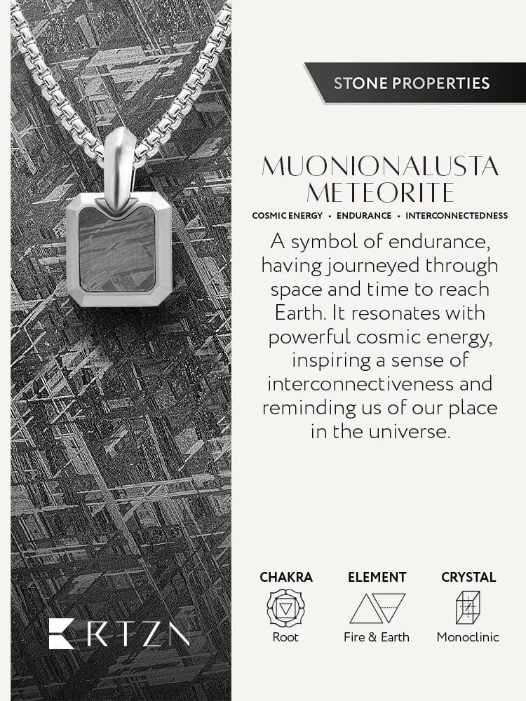 Meteorite Square Pendant Necklace