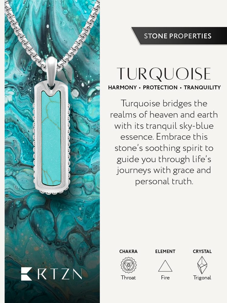 Turquoise Column Pendant Necklace