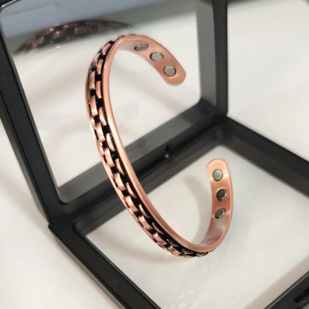 Women's & Men's Magnetic Pure Copper Retro Adjustable Bracelet