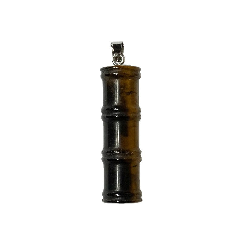 Bamboo Joint Natural Crystal Agate Stone Festival Pendants