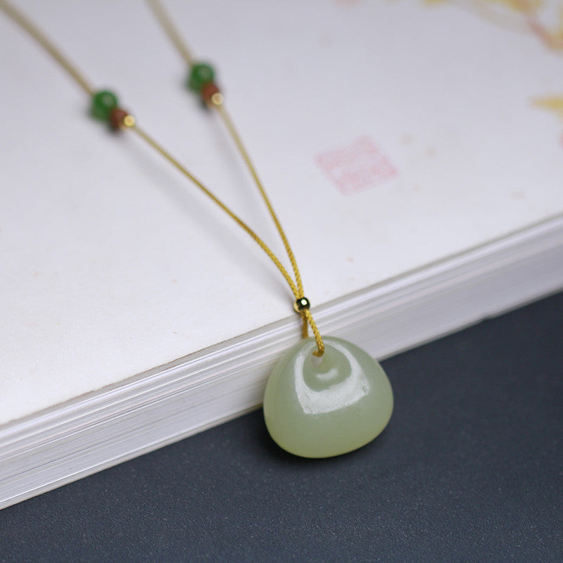 Natural Jade Small Boys Style Simple Gift Pendant