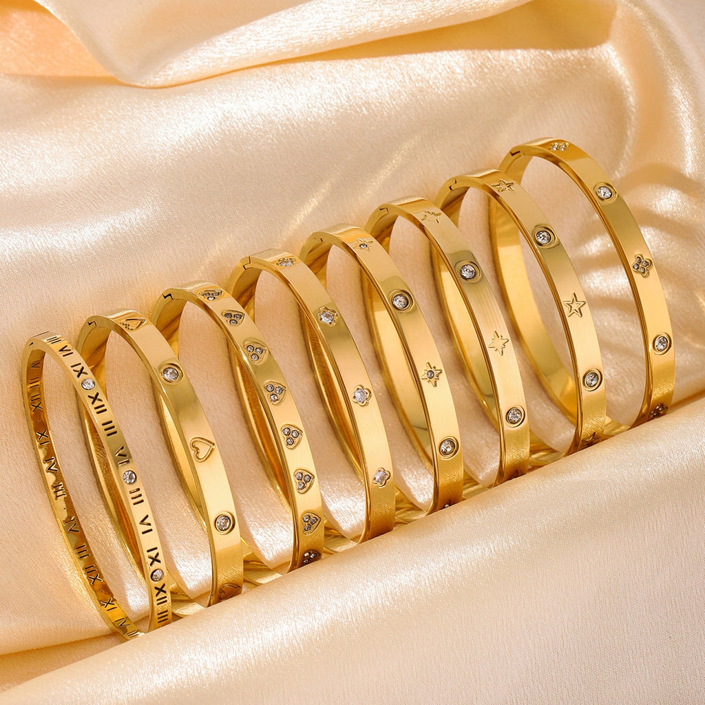 Light Luxury Stainless Steel Inlaid Zircon Temperamental Minority Simple High-grade Bracelets