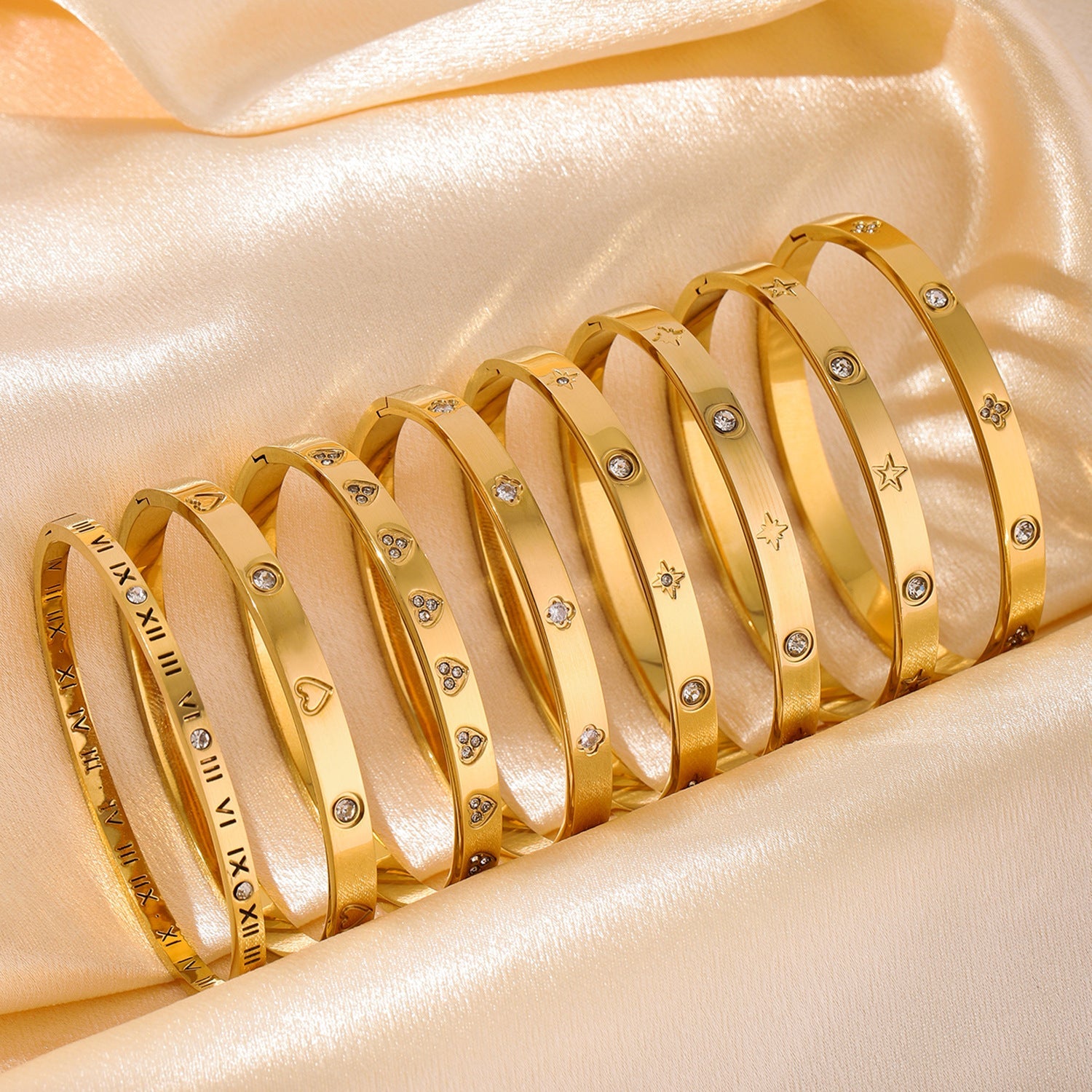 Light Luxury Stainless Steel Inlaid Zircon Temperamental Minority Simple High-grade Bracelets