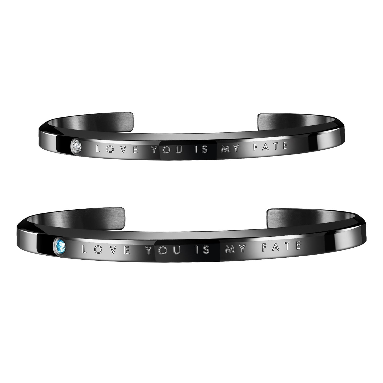 Stylish Simple Versatile Male Female Niche Personality Open Stainless Bracelet