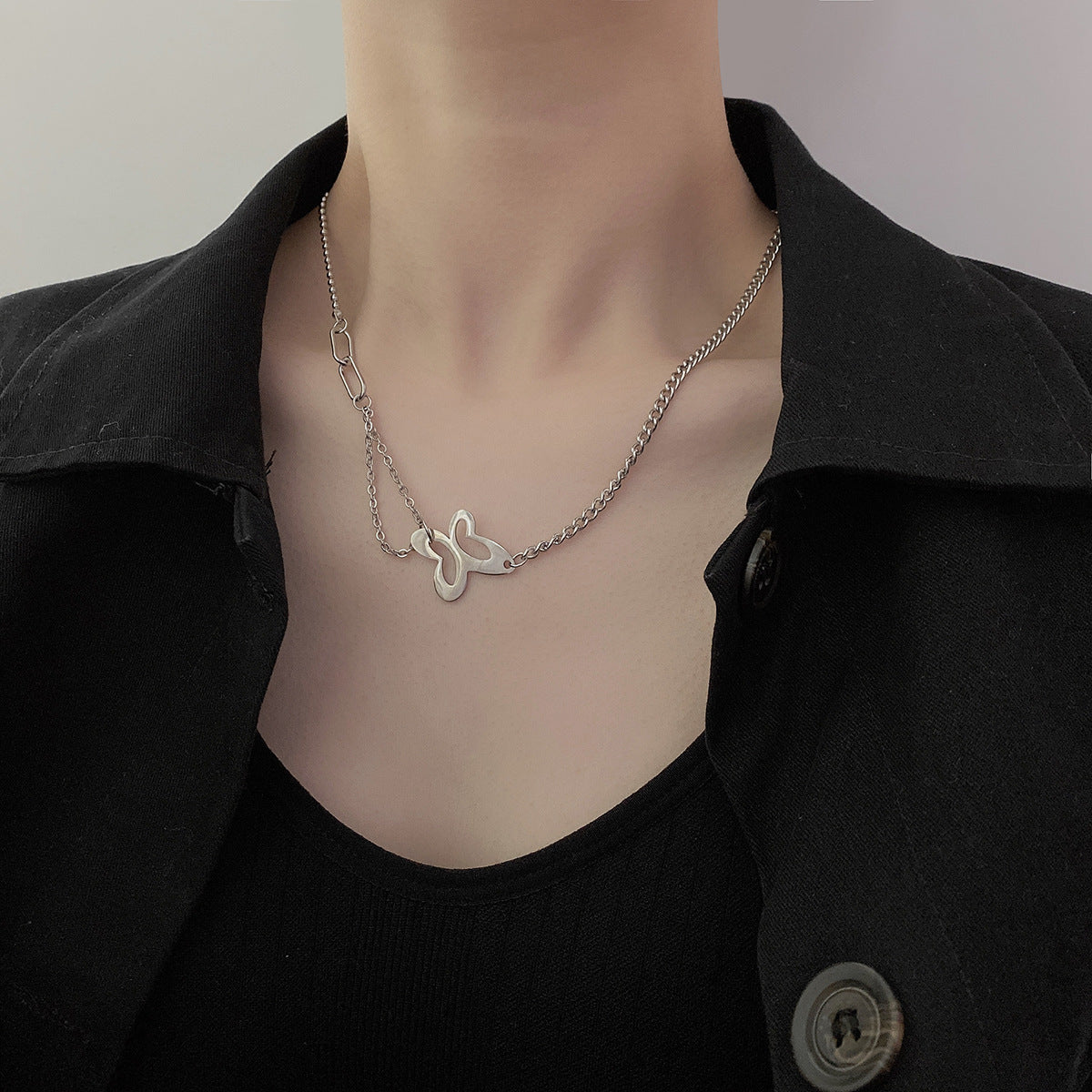 Women's & Men's Pearl Cross Hip Hop Niche Design Clavicle Necklaces