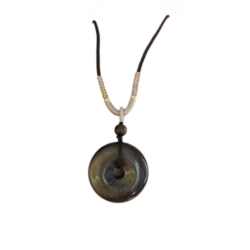 Valentine's Day Couple Adjustable Natural Stone Sier Pendant