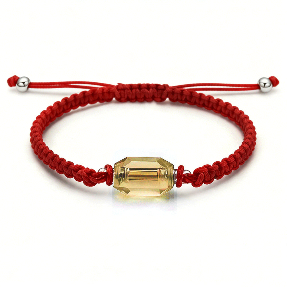 Bottle Ashes Red Black Woven Hand Strap Bracelet
