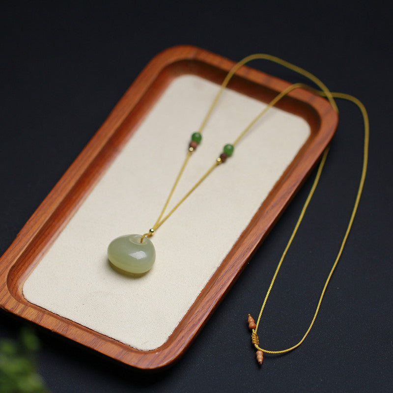 Natural Jade Small Boys Style Simple Gift Pendant