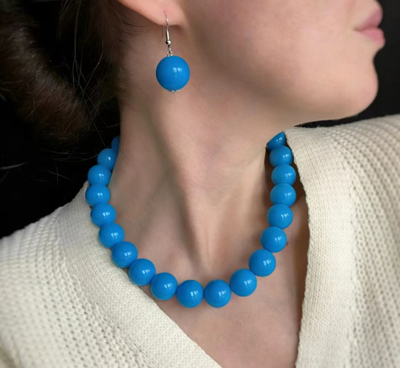 Design Round Beads Handmade Beaded Niche Vintage Necklaces