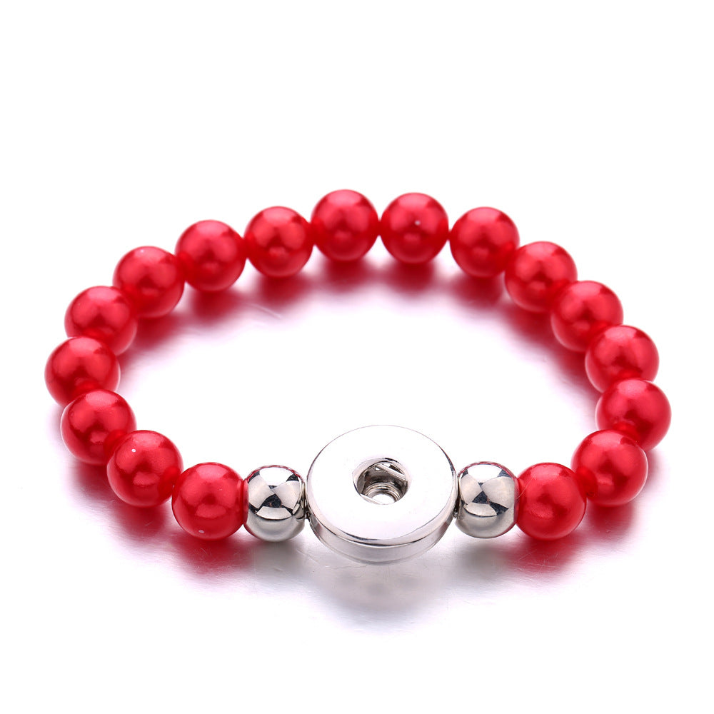 Attractive Retro Style Imitation Pearl Button Bracelet