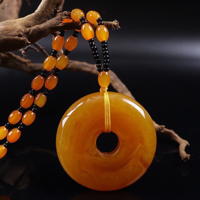 Women's & Men's Peace Buckle Lucky Gourd Long Sweater Pendant