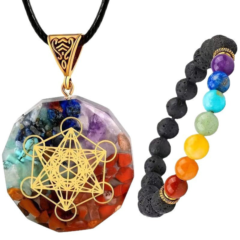 Pretty Men's Natural Crystal Gravel High-grade Pendant