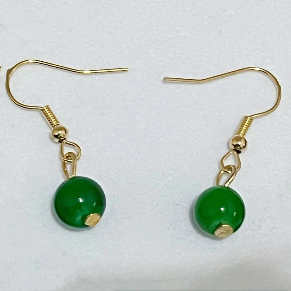 Style Imitation Green Chalcedony Three-piece Mom Chain Temperament Rings