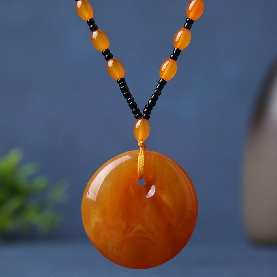 Women's & Men's Peace Buckle Lucky Gourd Long Sweater Pendant