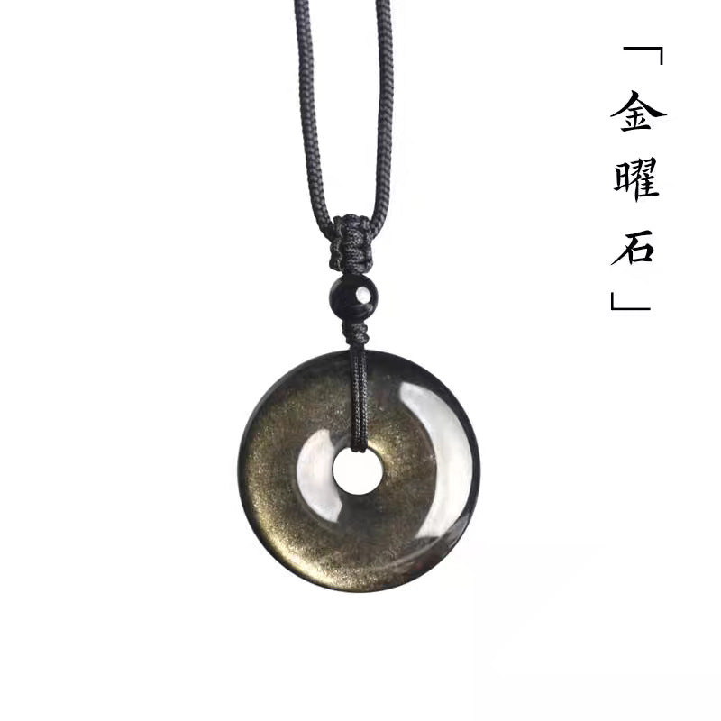 Valentine's Day Couple Adjustable Natural Stone Sier Pendant