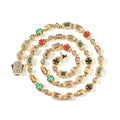 Hip-Hop Diamond-Encrusted 6mm Colored Gemstone Bracelet