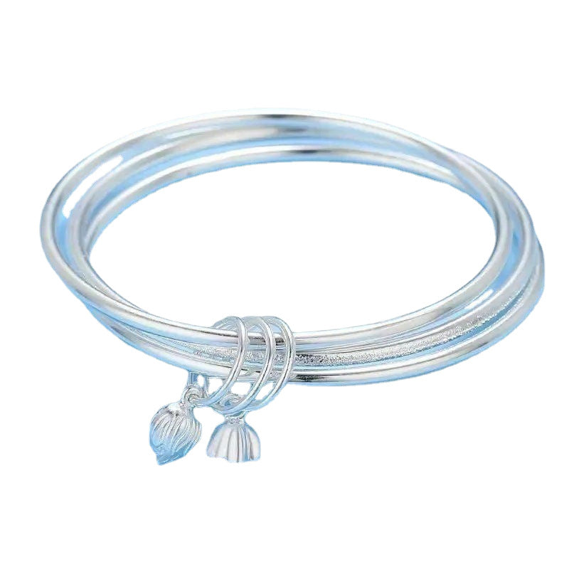 Copper Sier-plated Three-life Two-life Gift For Bracelet