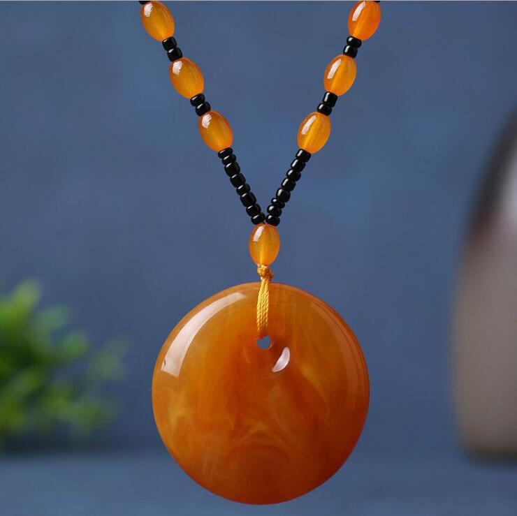 Women's & Men's Peace Buckle Lucky Gourd Long Sweater Pendant