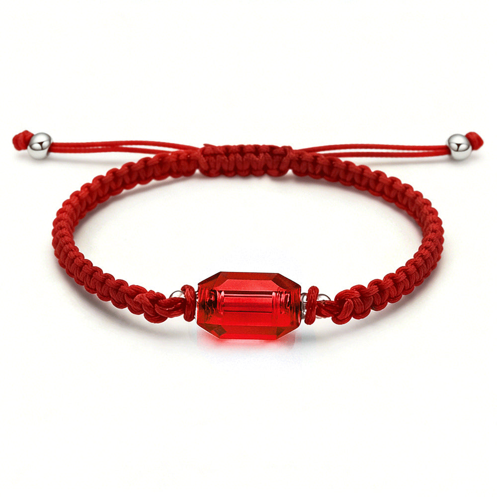 Bottle Ashes Red Black Woven Hand Strap Bracelet
