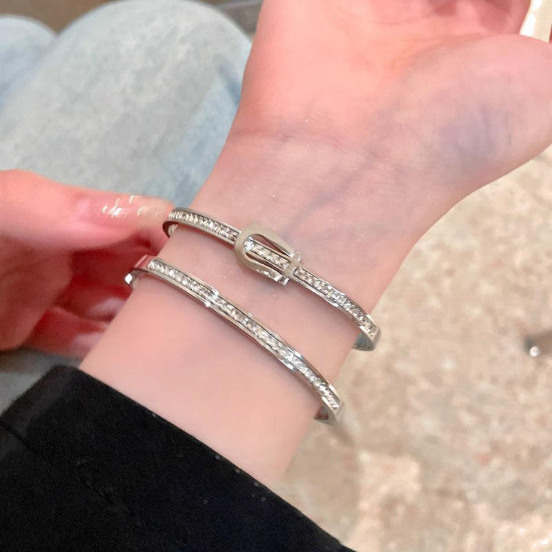 Small Waist Titanium Steel Female Light Bracelets