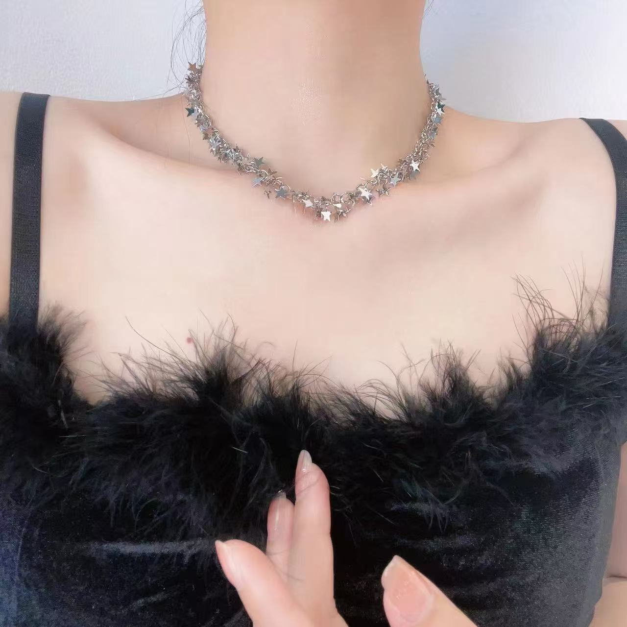 Women's & Men's Pearl Cross Hip Hop Niche Design Clavicle Necklaces