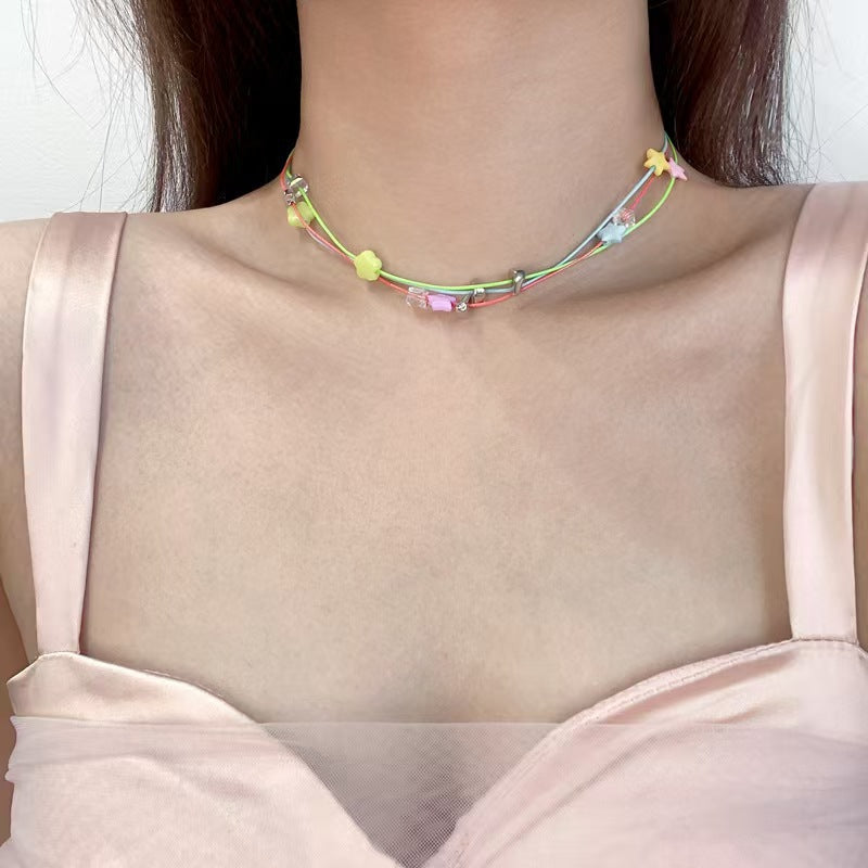 Women's & Men's Pearl Cross Hip Hop Niche Design Clavicle Necklaces