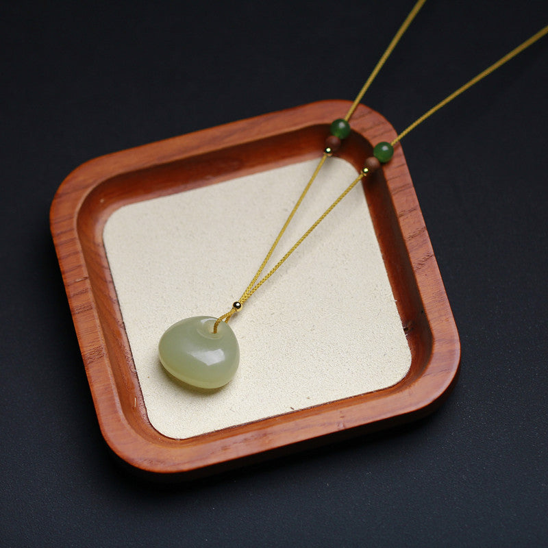 Natural Jade Small Boys Style Simple Gift Pendant