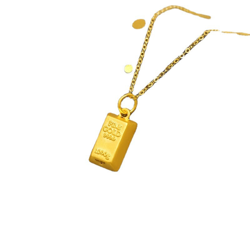 Women's & Men's Vietnam Placer Gold Rich Brass Gold-plated Pendant