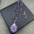 Raw Gemstone Amethyst Czech Diamond Inlaid French Minority Ore Live Jewelry Set