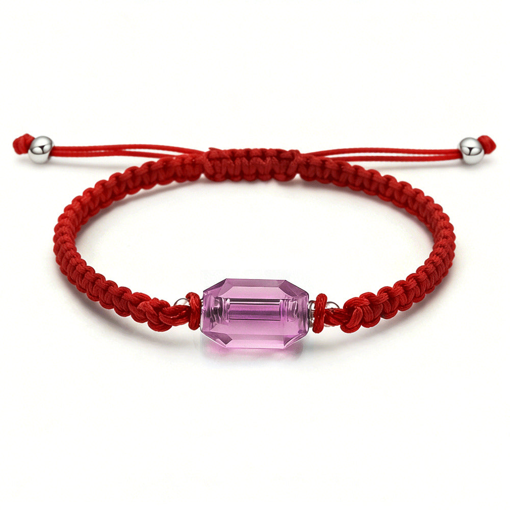 Bottle Ashes Red Black Woven Hand Strap Bracelet