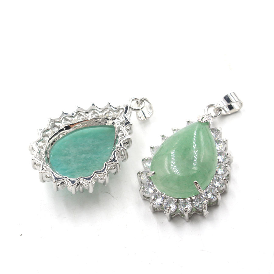 Drop-shaped Crystal Inlaid Rhinestone Edge Fashion Pendant