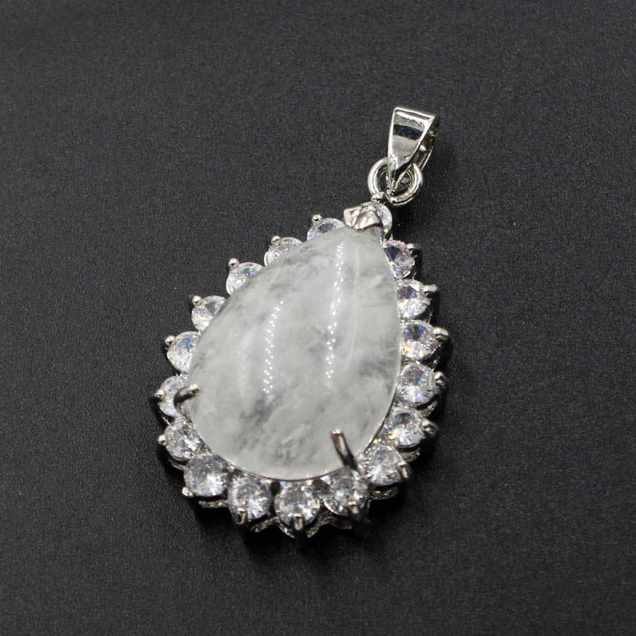 Drop-shaped Crystal Inlaid Rhinestone Edge Fashion Pendant