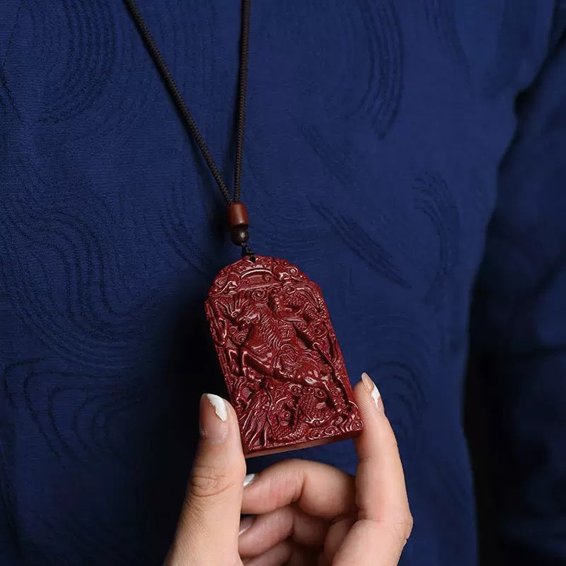 Men's Guan Yu Low Content Purple Gold Sand God Of War Pendant